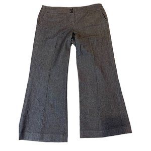 SANDRO Womens Dress Pant Wide Leg Button Fly High Rise Cotton Gray Size 16P